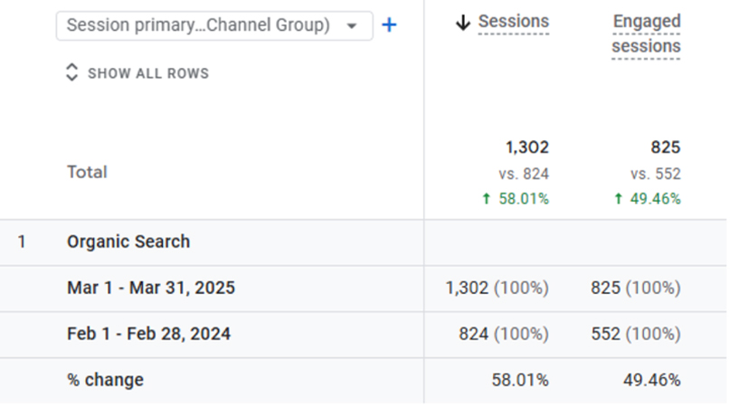 organic search traffic